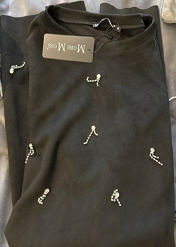 Zincir Detaylı Siyah Kadın Süet Midi Elbise - Görsel 6