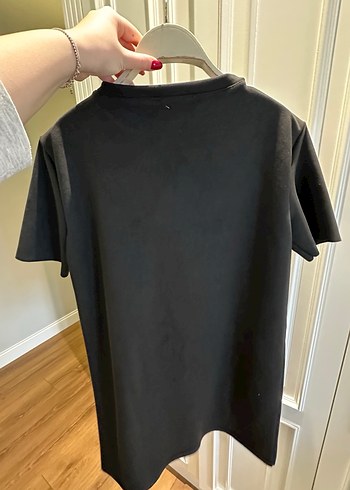 Zincir Detaylı Siyah Kadın Süet Midi Elbise - Görsel 5