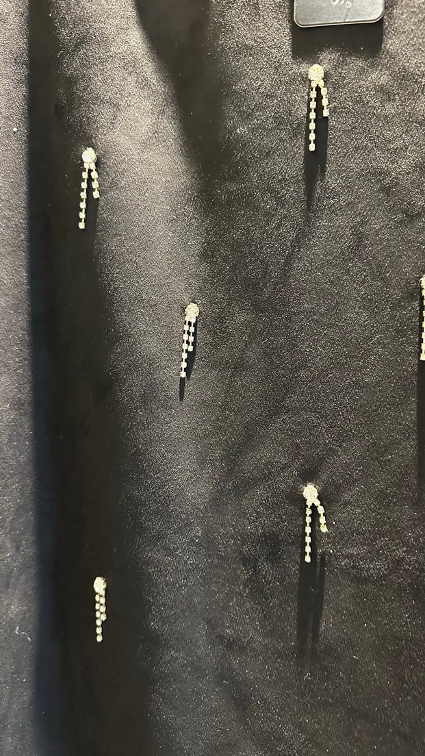 Zincir Detaylı Siyah Kadın Süet Midi Elbise - Görsel 4