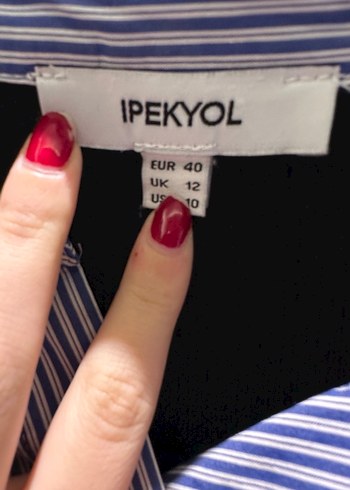 Düğmeli, Nakışlı Lacivert Hamile Kot Ceketi - Görsel 6