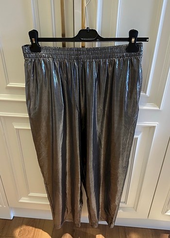 Gri Parlak Erkek Midi Pijama Takımı - Görsel 2