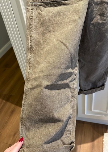 Kadın Kahverengi Keten Midi Tulum - Görsel 2