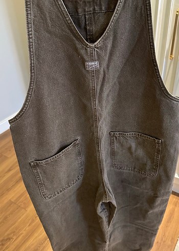 Kadın Kahverengi Keten Midi Tulum - Görsel 5