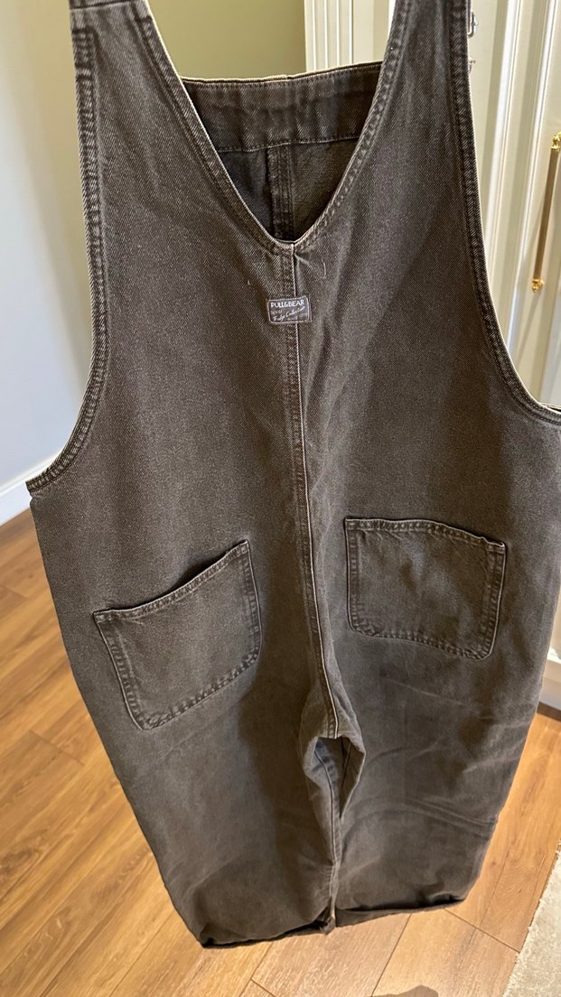 Kadın Kahverengi Keten Midi Tulum - Görsel 5