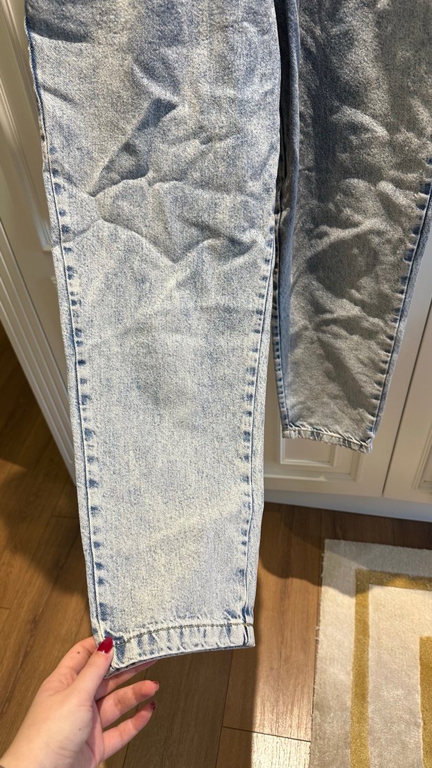 Kadın Gri Denim Tulum - Görsel 5