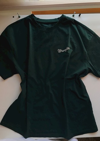 Wrangler Koyu Yesil Minimal Bisiklet Yaka Tisort