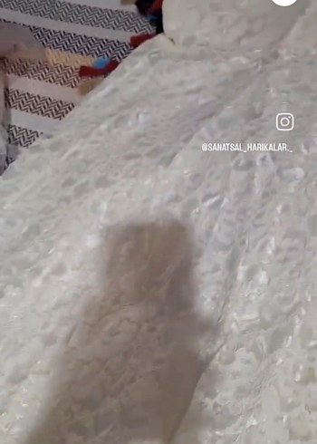 38 Beden ten rengi Renk Dantel İşlemeli Beyaz Midi Nişan Elbisesi