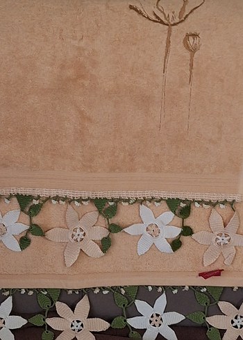 Bohem, filoş iple yapılmış çeyizlik havlular - Görsel 7