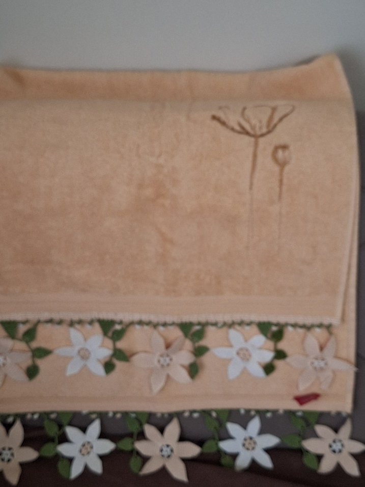 Bohem, filoş iple yapılmış çeyizlik havlular - Görsel 2