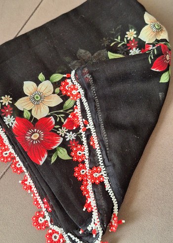 Boncuk İşlemeli Bohem Kadın Yazmaları - Görsel 6