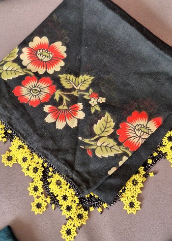 Boncuk İşlemeli Bohem Kadın Yazmaları - Görsel 2