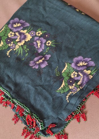 Boncuk İşlemeli Bohem Kadın Yazmaları - Görsel 4