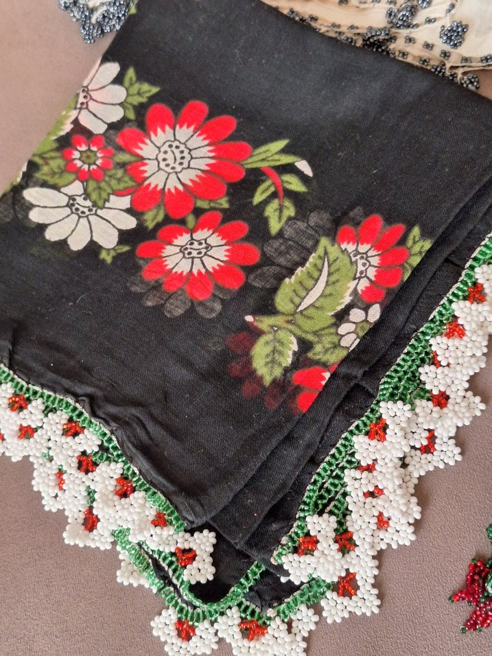 Boncuk İşlemeli Bohem Kadın Yazmaları - Görsel 5