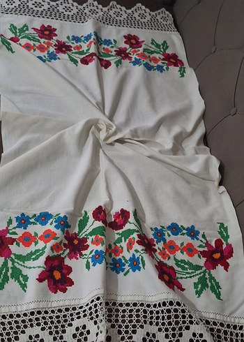Nakışlı ve Dantelli Masa Örtüsü,runner, perde adayı - Görsel 7