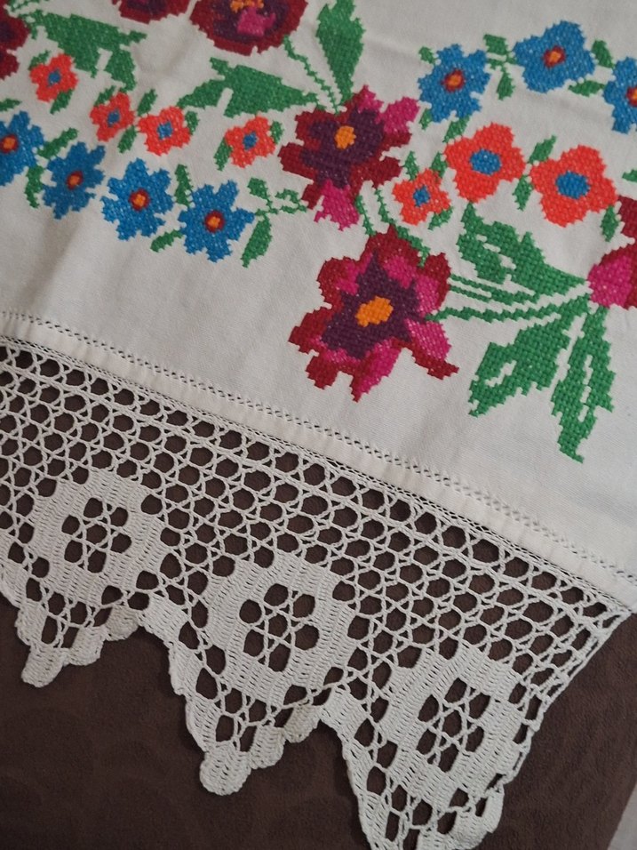 Nakışlı ve Dantelli Masa Örtüsü,runner, perde adayı - Görsel 4