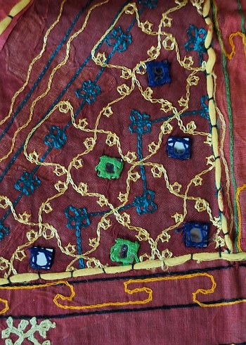 Vintega Ayna parçacıklı İşlemeli Çok Renkli Bohem Runner - Görsel 3