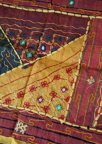 Vintega Ayna parçacıklı İşlemeli Çok Renkli Bohem Runner - Görsel 4