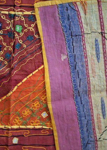 Vintega Ayna parçacıklı İşlemeli Çok Renkli Bohem Runner - Görsel 5