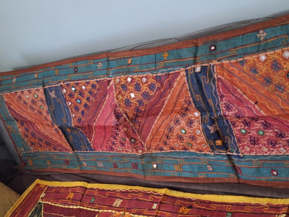 Vintega Ayna parçacıklı İşlemeli Çok Renkli Bohem Runner - Görsel 2