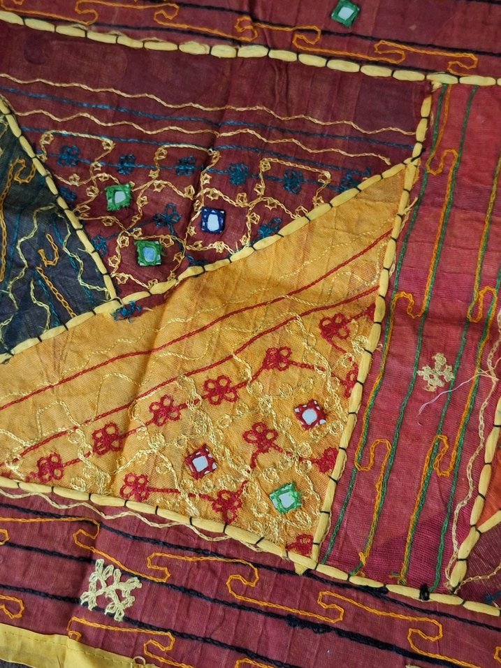 Vintega Ayna parçacıklı İşlemeli Çok Renkli Bohem Runner - Görsel 4