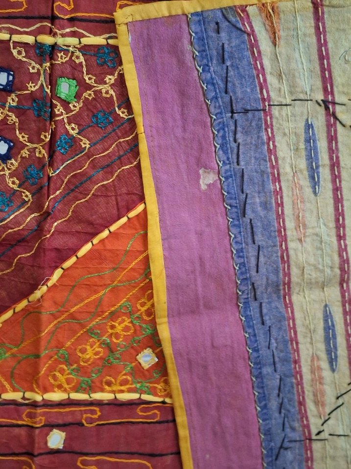 Vintega Ayna parçacıklı İşlemeli Çok Renkli Bohem Runner - Görsel 5