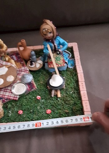 Yöresel Anadolu Ekmek Açan Kadınlar Figürü - Görsel 7