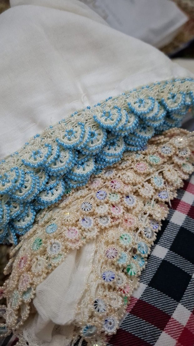 Boncuk oyalı tülbent yazmalar - Görsel 4