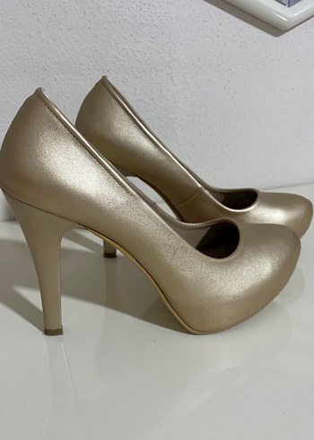 Diğer Bej Rugan Stiletto Topuklu Kadın Ayakkabı