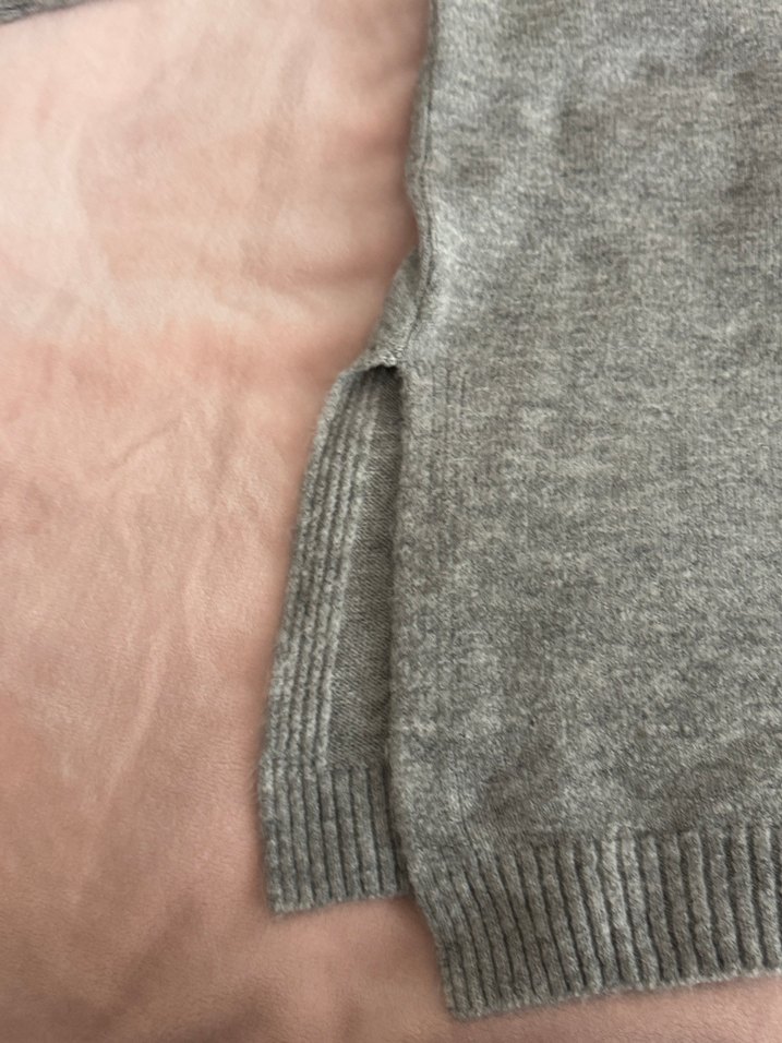 Gri Örgü Kadın Triko Kazak - Görsel 4