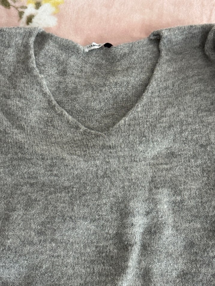 Gri Örgü Kadın Triko Kazak - Görsel 5