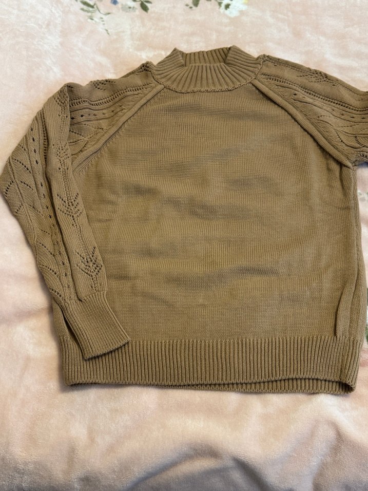 Bej Örgü Kadın Kazak, Bohem Tarz - Görsel 2