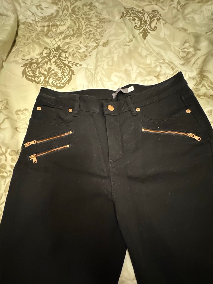 Mint Velvet Siyah Süet Kemerli Kadın Pantolon - Görsel 2