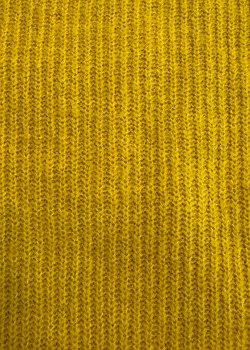 Sarı Boğazlı Triko Kadın Kazak - Görsel 6