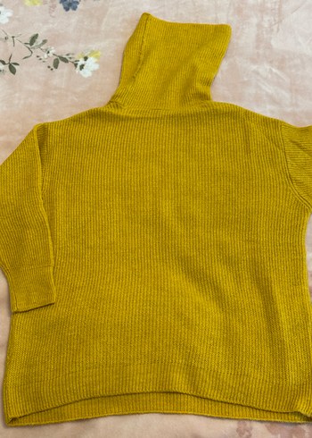 Sarı Boğazlı Triko Kadın Kazak - Görsel 9