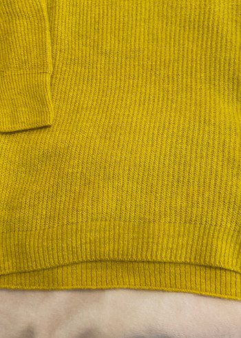 Sarı Boğazlı Triko Kadın Kazak - Görsel 7