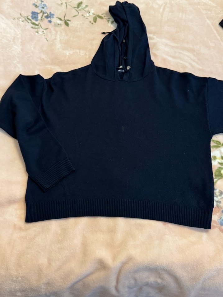 Kadın laciverDüğmeli V Yaka Triko - Görsel 4