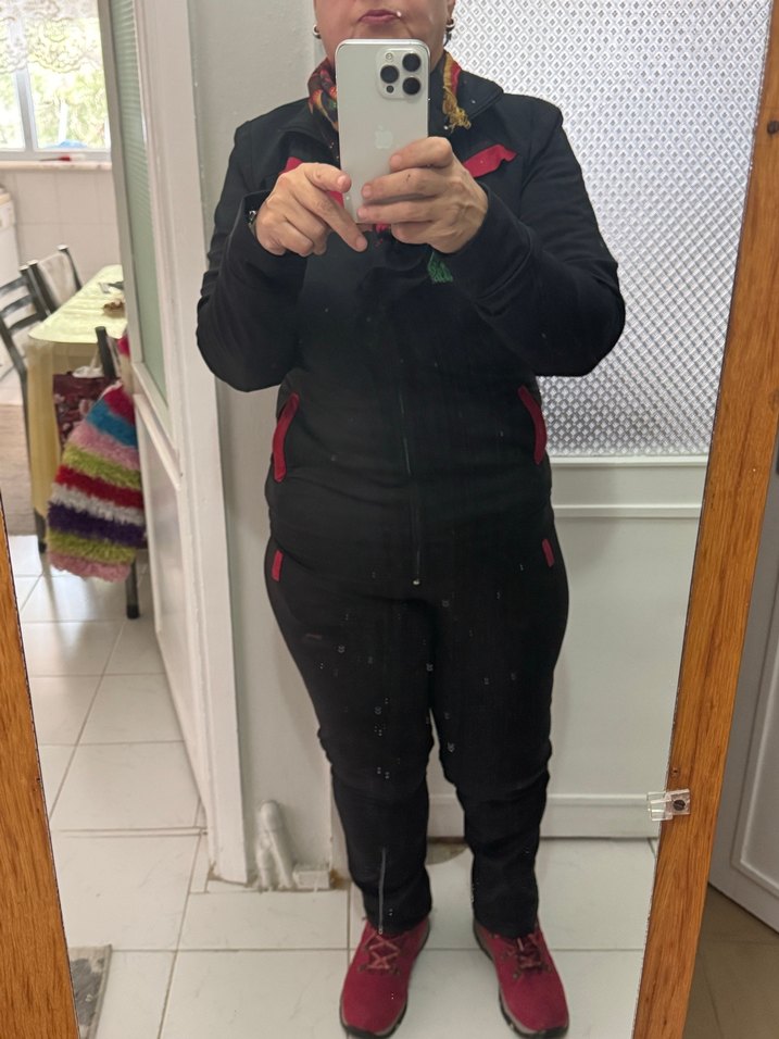 Fermuarlı Siyah Kadın Eşofman Takımı - Görsel 3