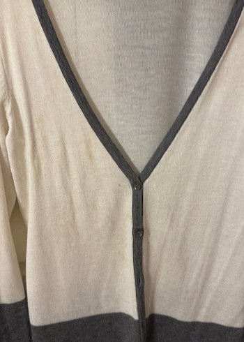 Gri Midi Hırka, Rahat Kesim, Pamuk - Görsel 3