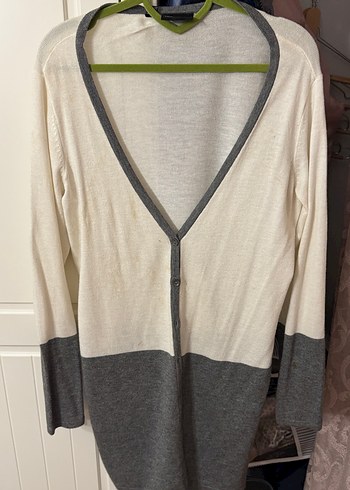 Gri Midi Hırka, Rahat Kesim, Pamuk - Görsel 4