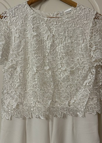 Dantel Detaylı Beyaz abiye tulum - Görsel 6