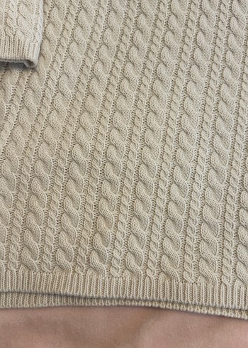 Beyaz Örgü Kadın Triko Kazak - Görsel 5