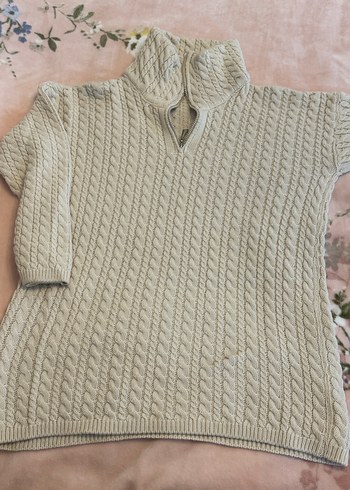 Beyaz Örgü Kadın Triko Kazak - Görsel 8