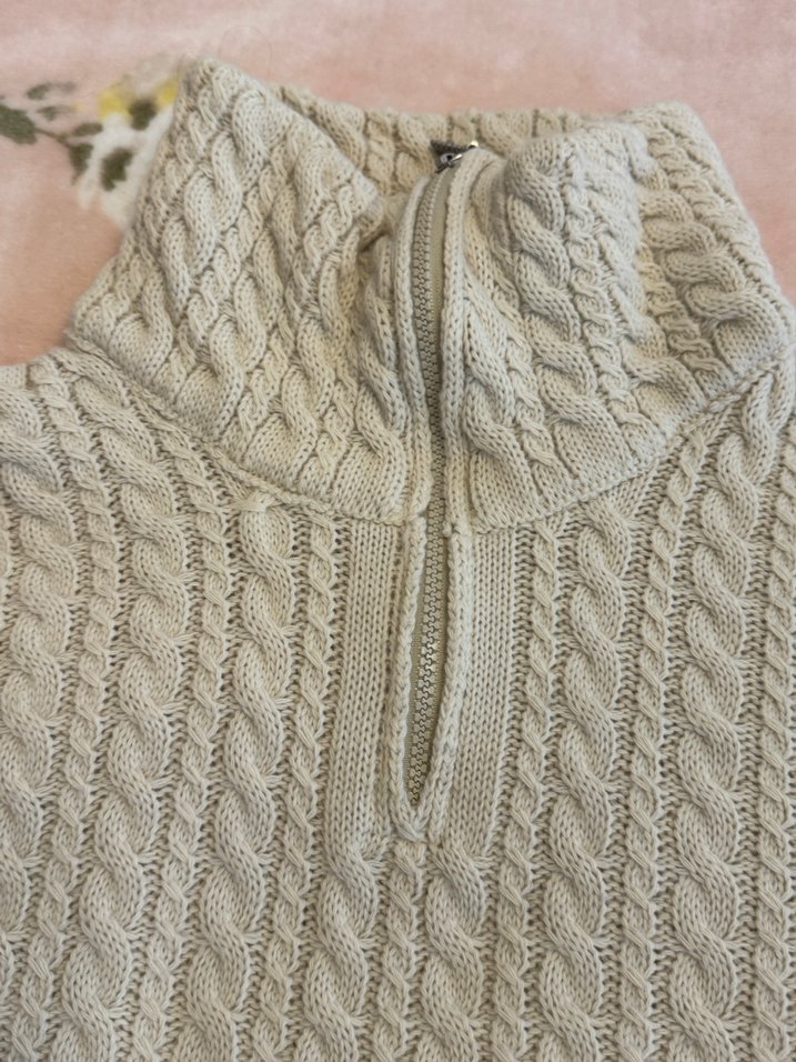 Beyaz Örgü Kadın Triko Kazak - Görsel 4