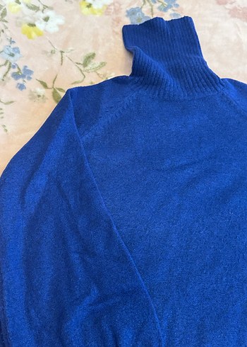 Düğmeli Lacivert Kadın Triko Kazak - Görsel 6