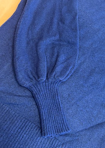 Düğmeli Lacivert Kadın Triko Kazak - Görsel 5