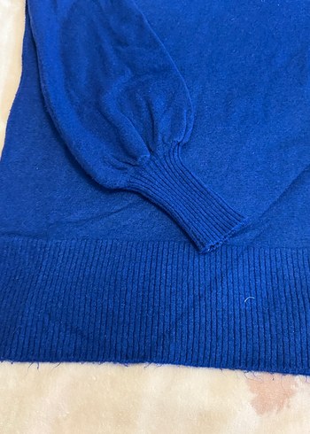 Düğmeli Lacivert Kadın Triko Kazak - Görsel 4