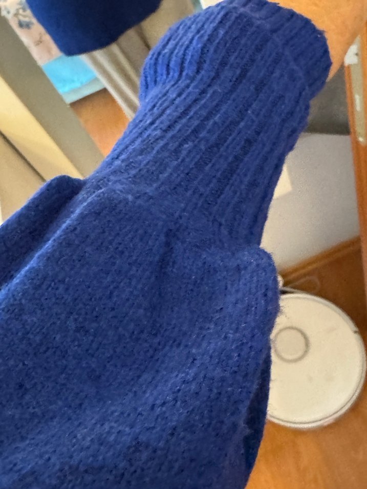 Düğmeli Lacivert Kadın Triko Kazak - Görsel 2