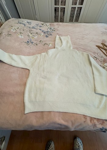 Gri Bol kesim uzun beş kazak - Görsel 8