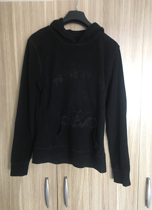 universal Beden Siyah polar sweatshirt stardart beden
