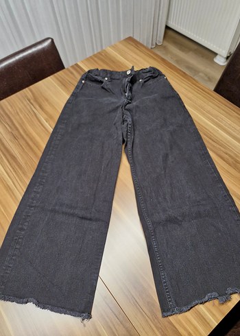 Mango Füme Kemerli Bol Kesim Kot Pantolon - Görsel 5